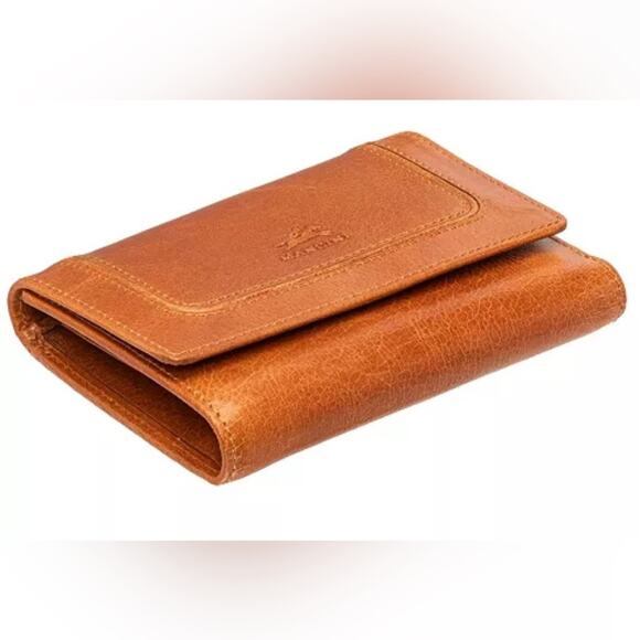 Mancini South Beach RFID Mini Leather Clutch Wallet with Dust Bag Gift - Picture 5 of 8